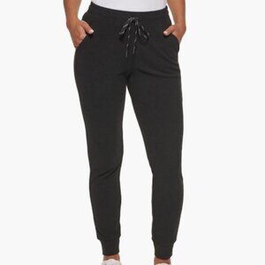 Marc New York Women’s Joggers L Black Ribbed Midweight Lounge Pants NWOT